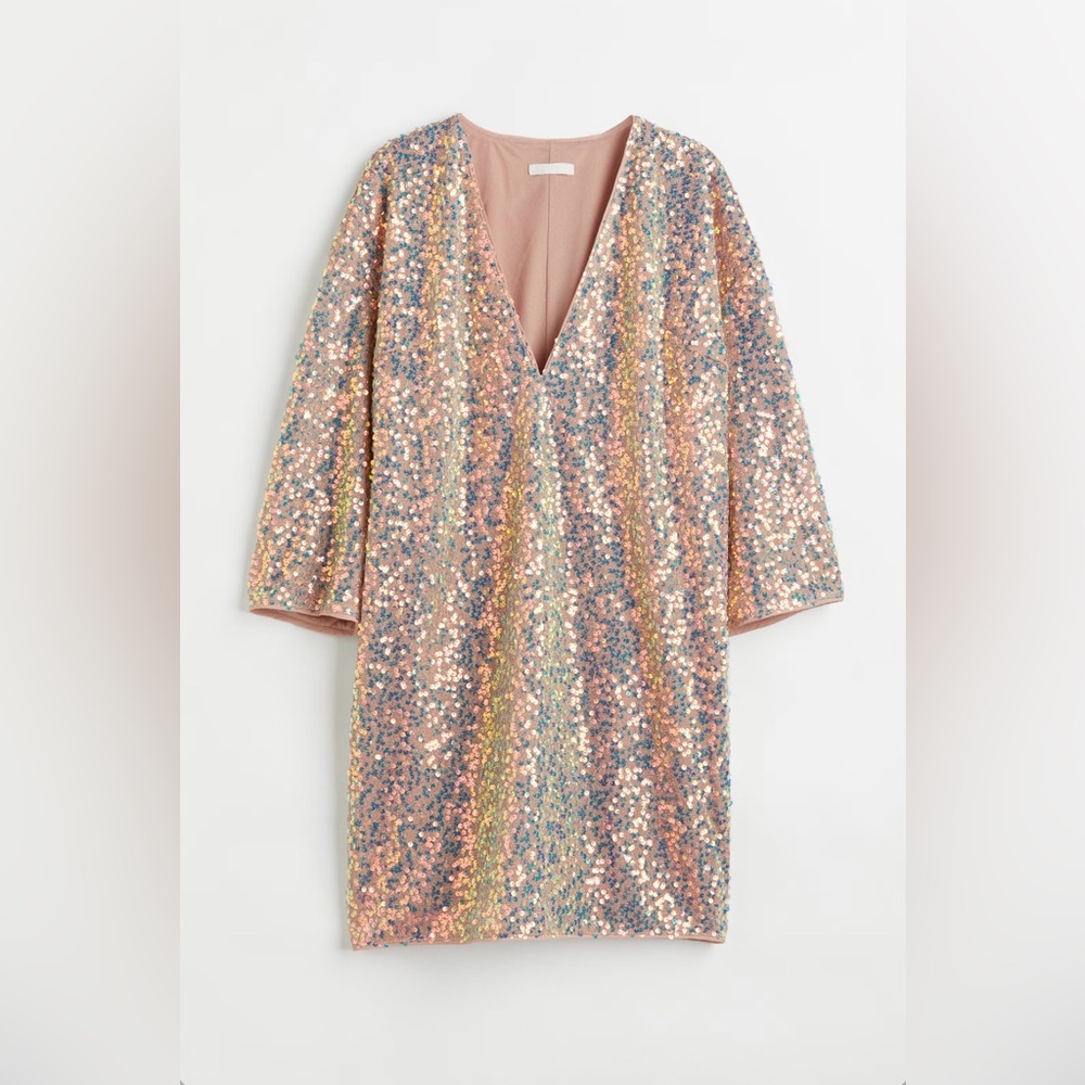 H&M Iridescent Sequin Party Dress